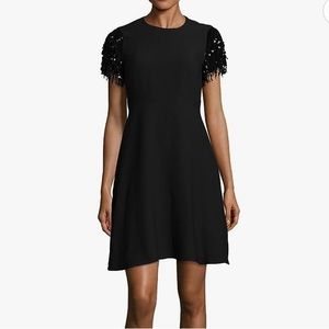 NWOT Black Kate Spade Fringe Swing Dress Size 0